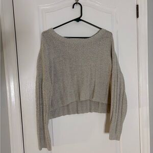 Urban Heritage Off-the-Shoulder Cream Sweater